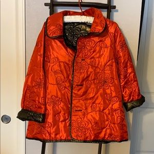 Quilted Reversible Ladies XL Red Or Black Jacket